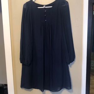 Navy flow dress
